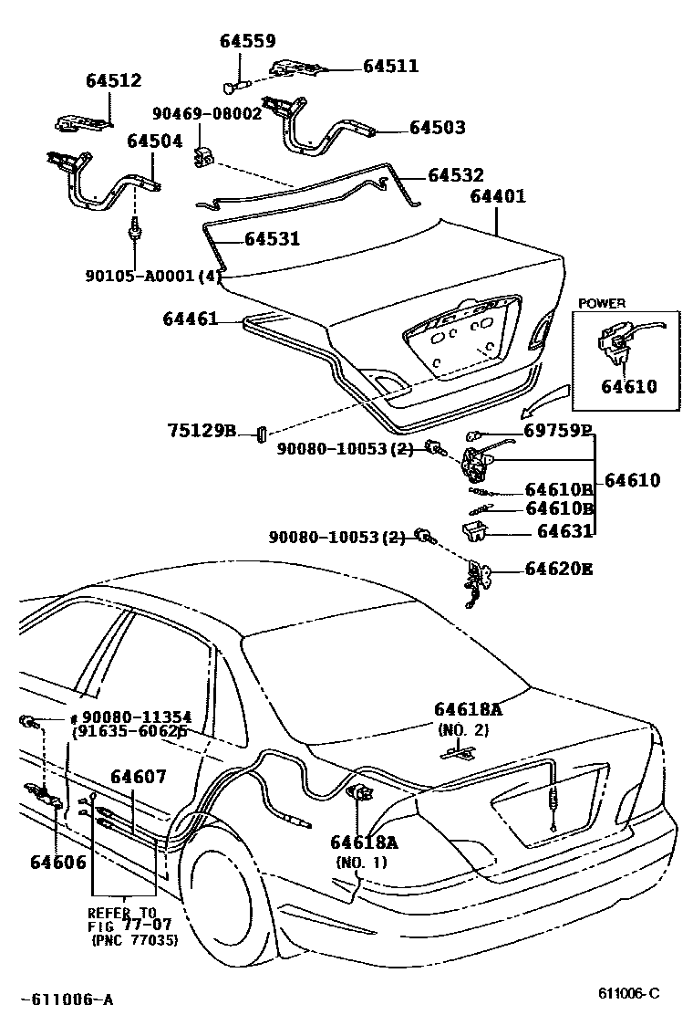 6105 — LUGGAGE COMPARTMENT DOOR & LOCK