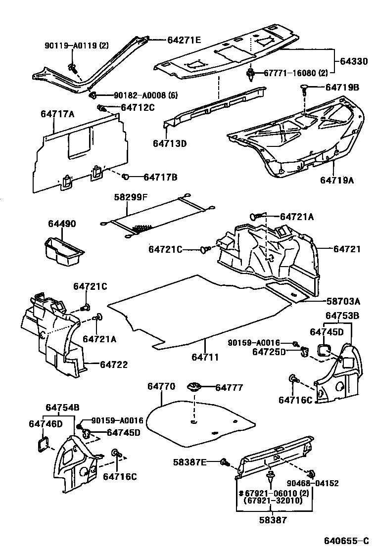 6403 — PACKAGE TRAY PANEL & LUGGAGE COMPARTMENT MAT