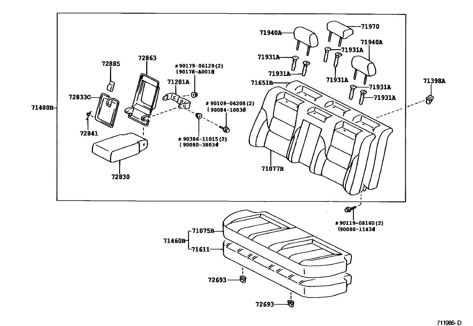 7102 — REAR SEAT & SEAT TRACK