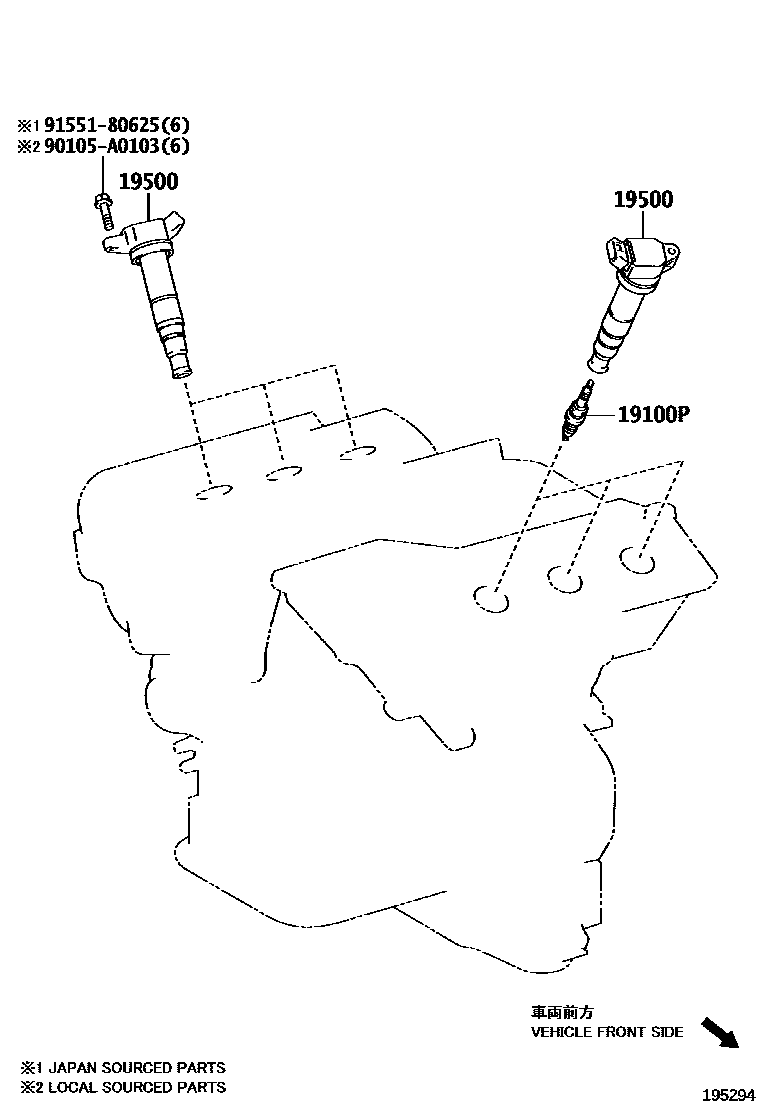 1901 — IGNITION COIL & SPARK PLUG / GLOW PLUG