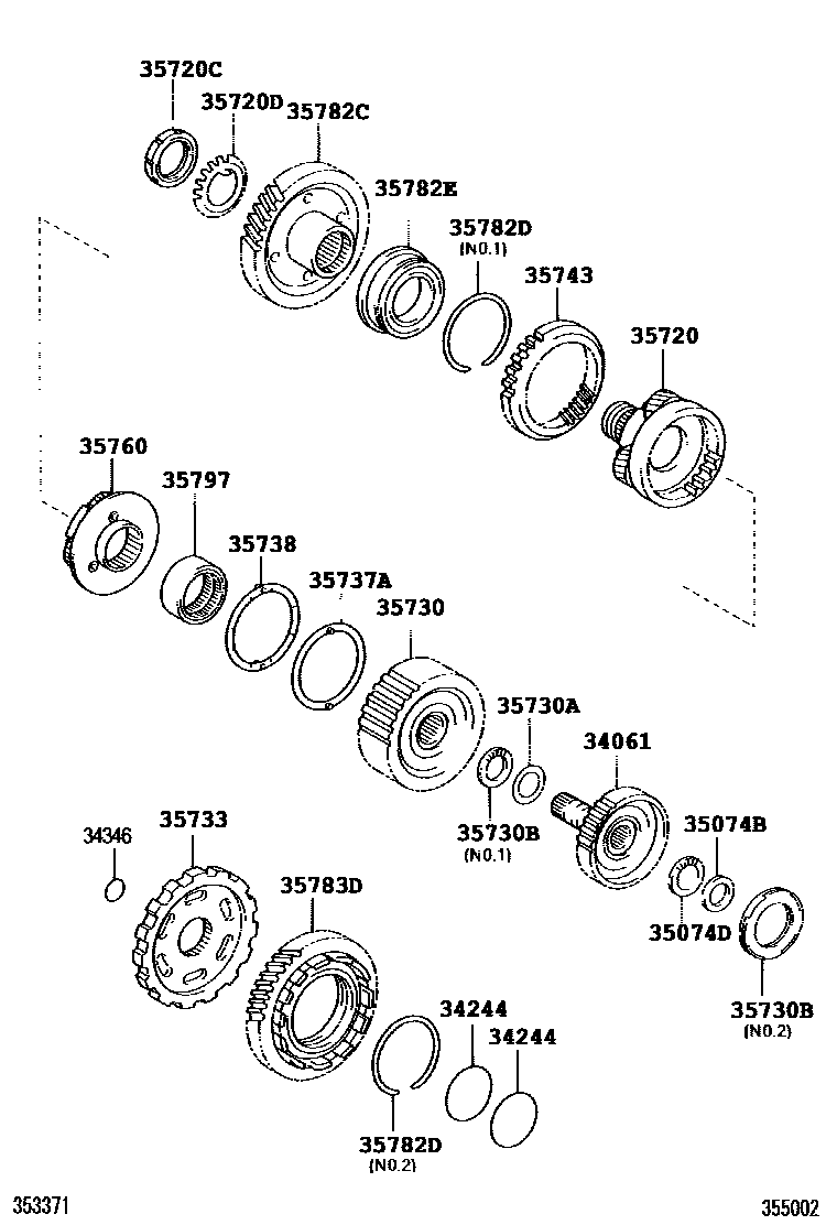 3510 — PLANETARY GEAR, REVERSE PISTON & COUNTER GEAR(ATM)