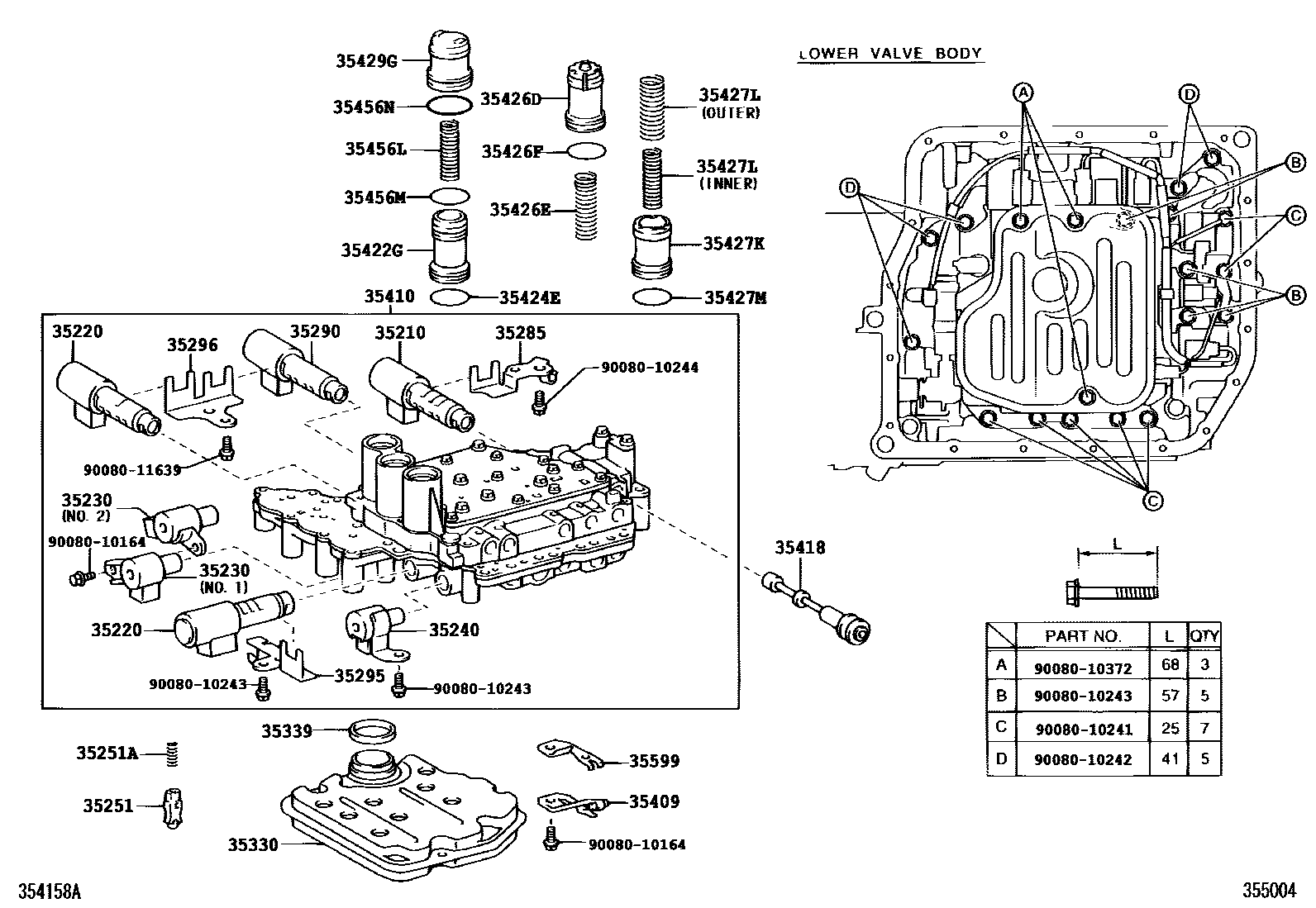 3512 — VALVE BODY & OIL STRAINER (ATM)