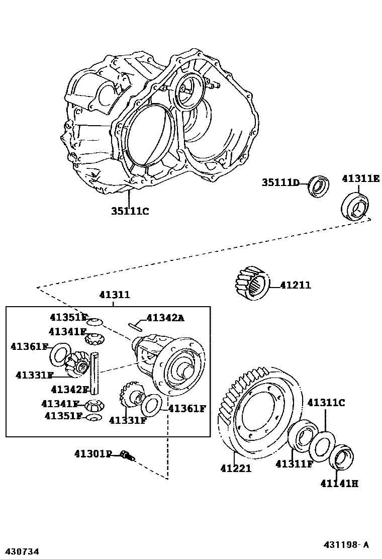 4301 — FRONT AXLE HOUSING & DIFFERENTIAL