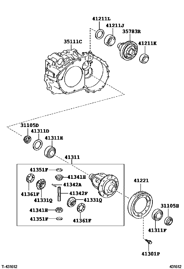 4301 — FRONT AXLE HOUSING & DIFFERENTIAL