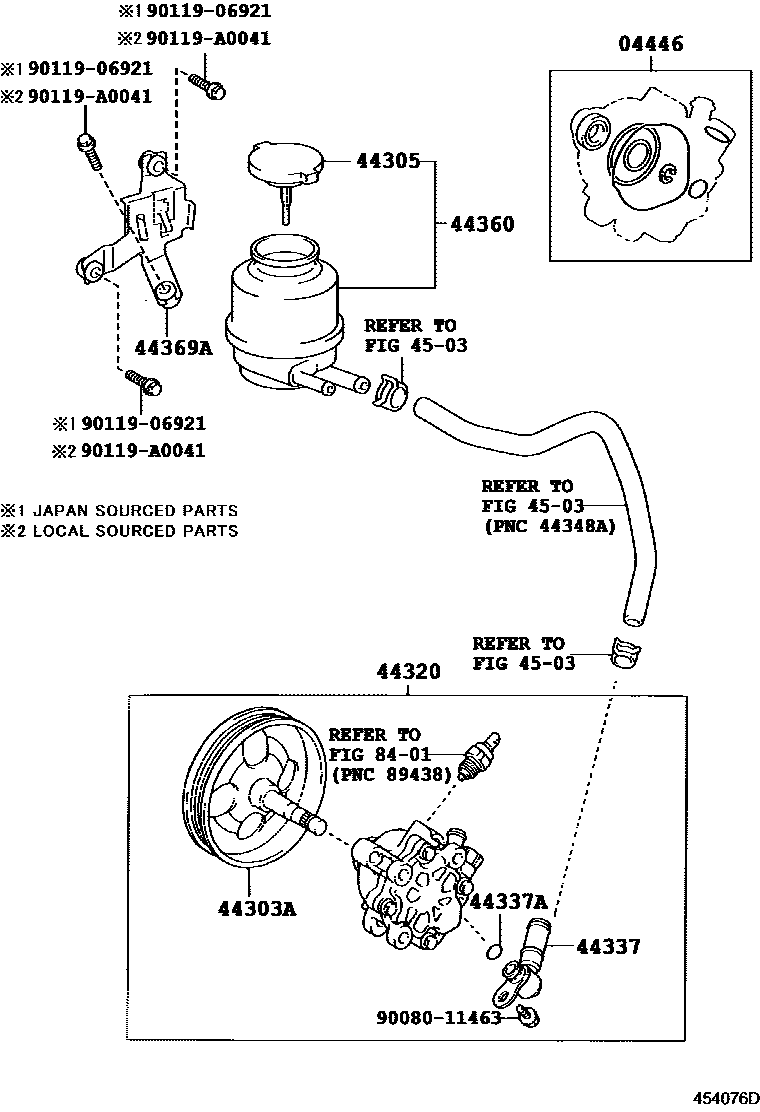 4502 — VANE PUMP & RESERVOIR (POWER STEERING)
