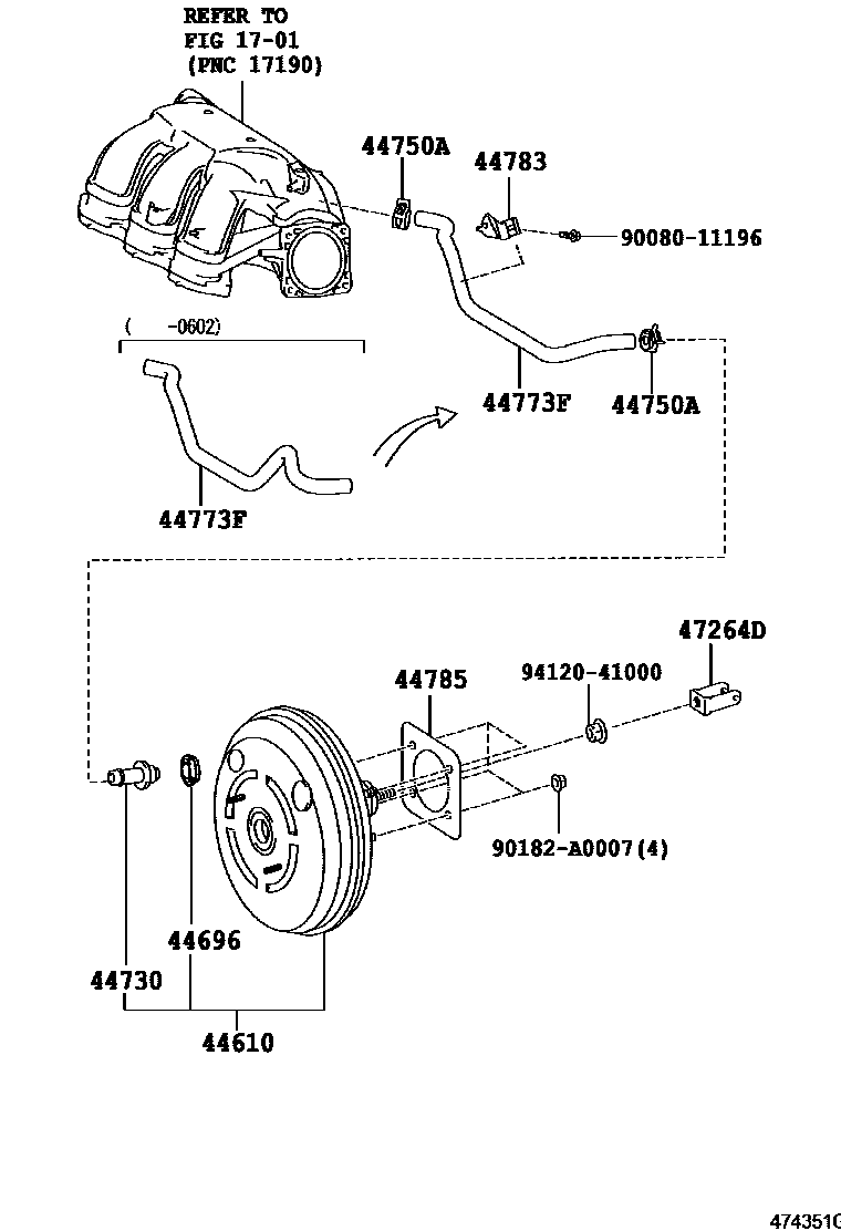 4703 — BRAKE BOOSTER & VACUUM TUBE