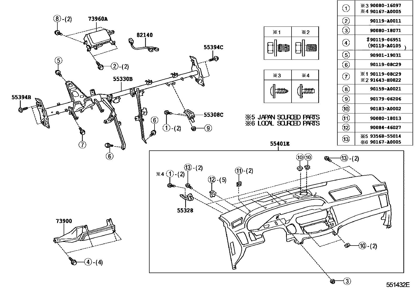5501 — INSTRUMENT PANEL & GLOVE COMPARTMENT