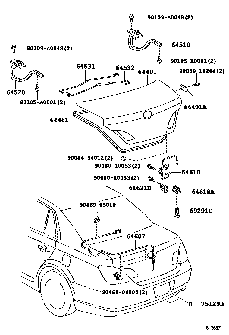 6105 — LUGGAGE COMPARTMENT DOOR & LOCK