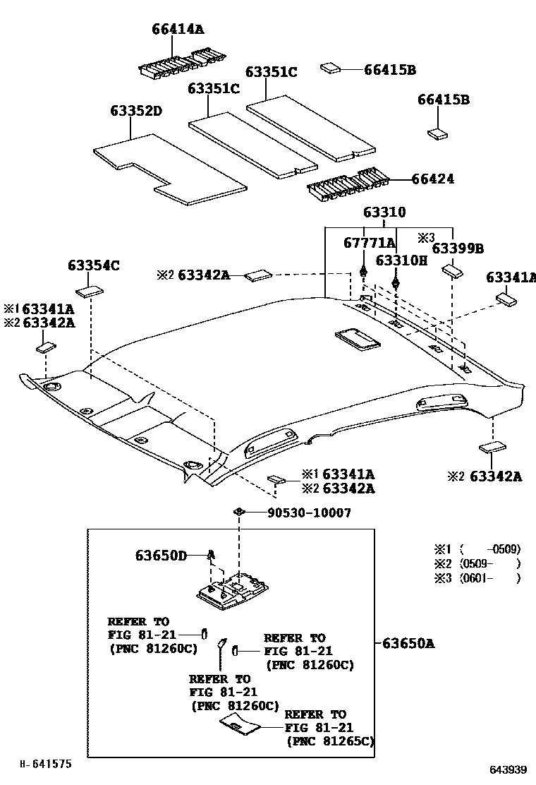6402 — ROOF HEADLINING & SILENCER PAD