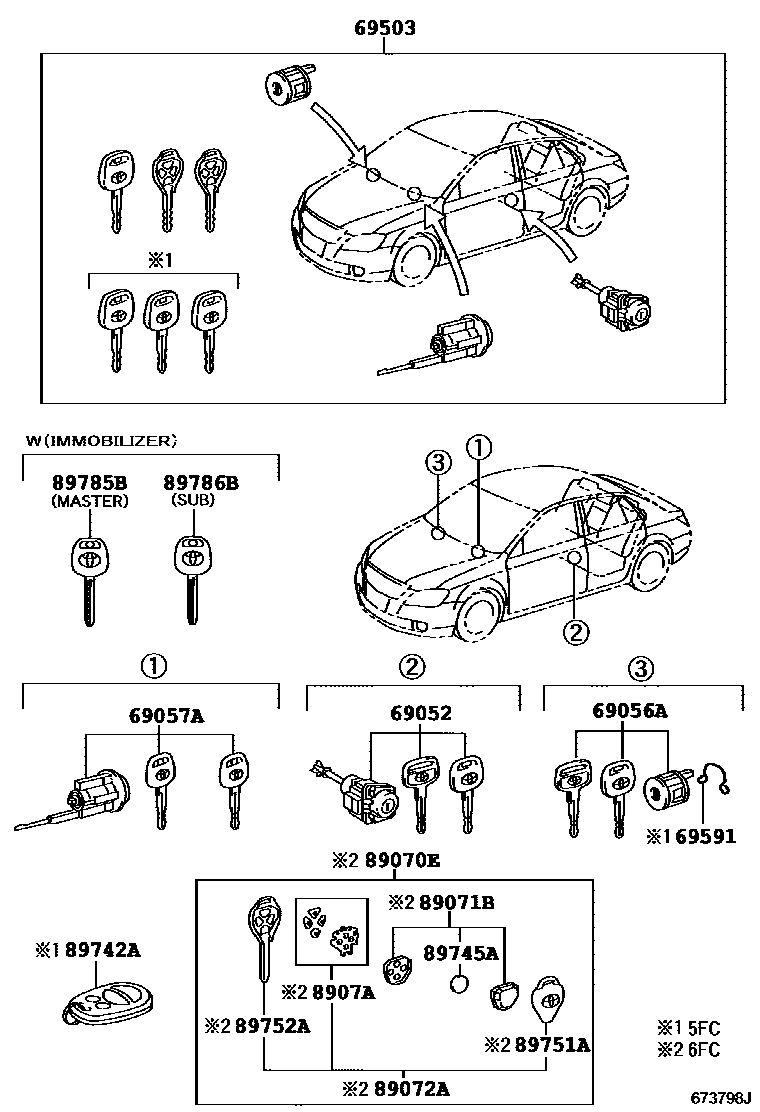 6712 — LOCK CYLINDER SET