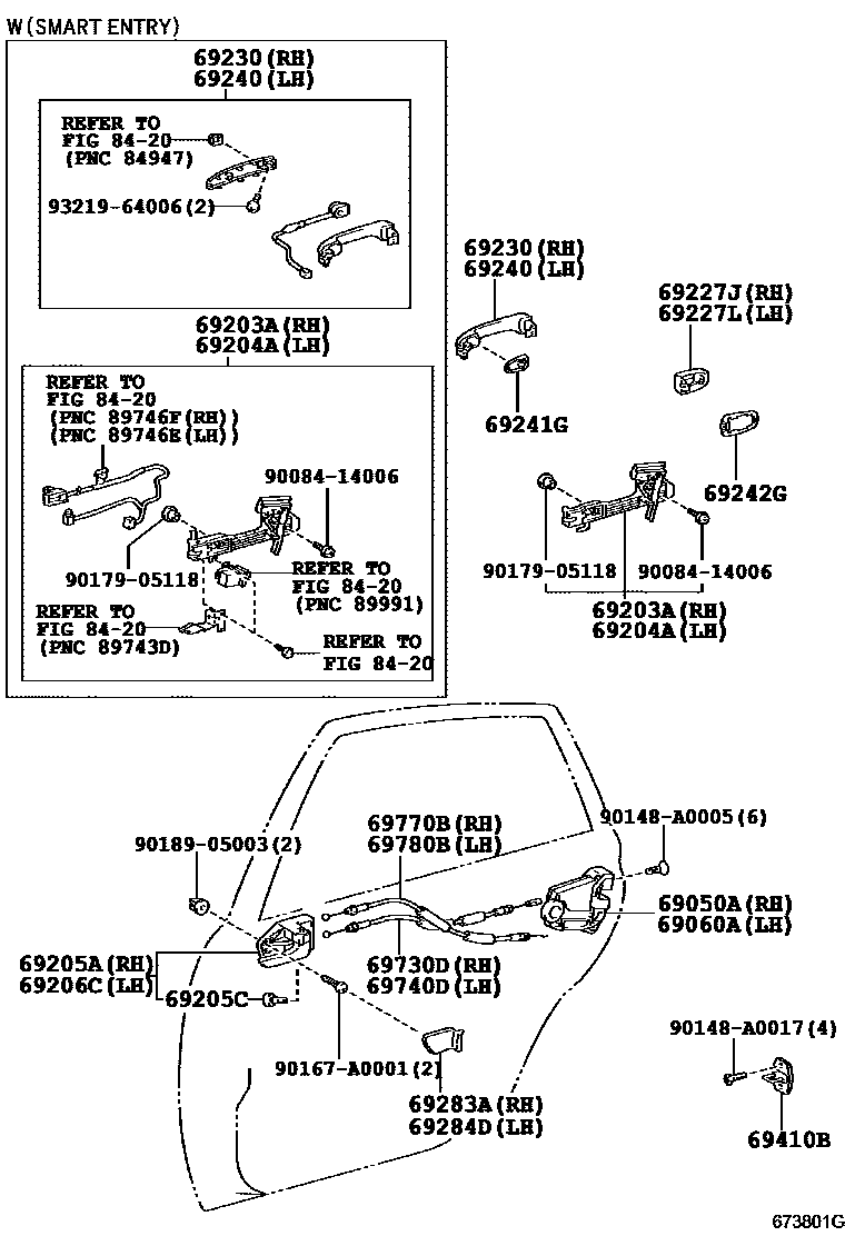 6706 — REAR DOOR LOCK & HANDLE