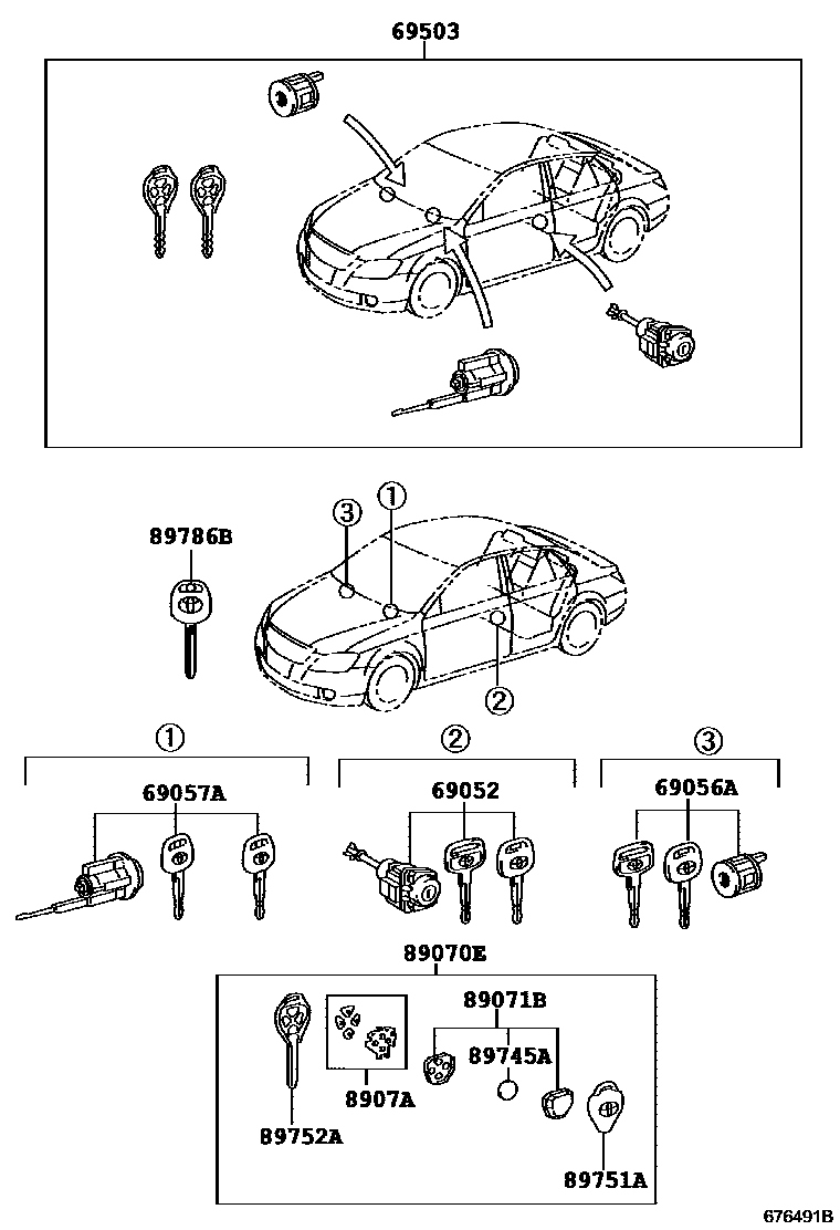 6712 — LOCK CYLINDER SET