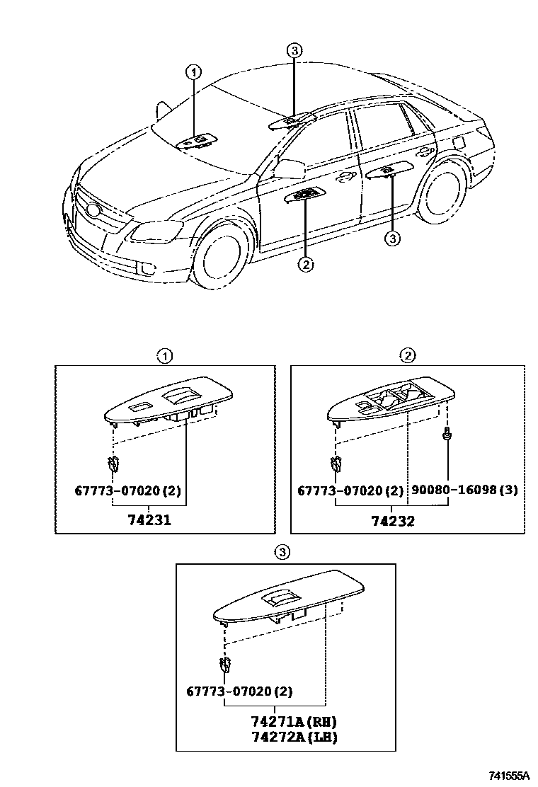 7401 — ARMREST & VISOR
