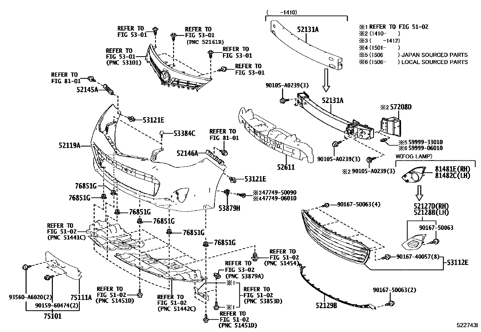 5201 — FRONT BUMPER & BUMPER STAY