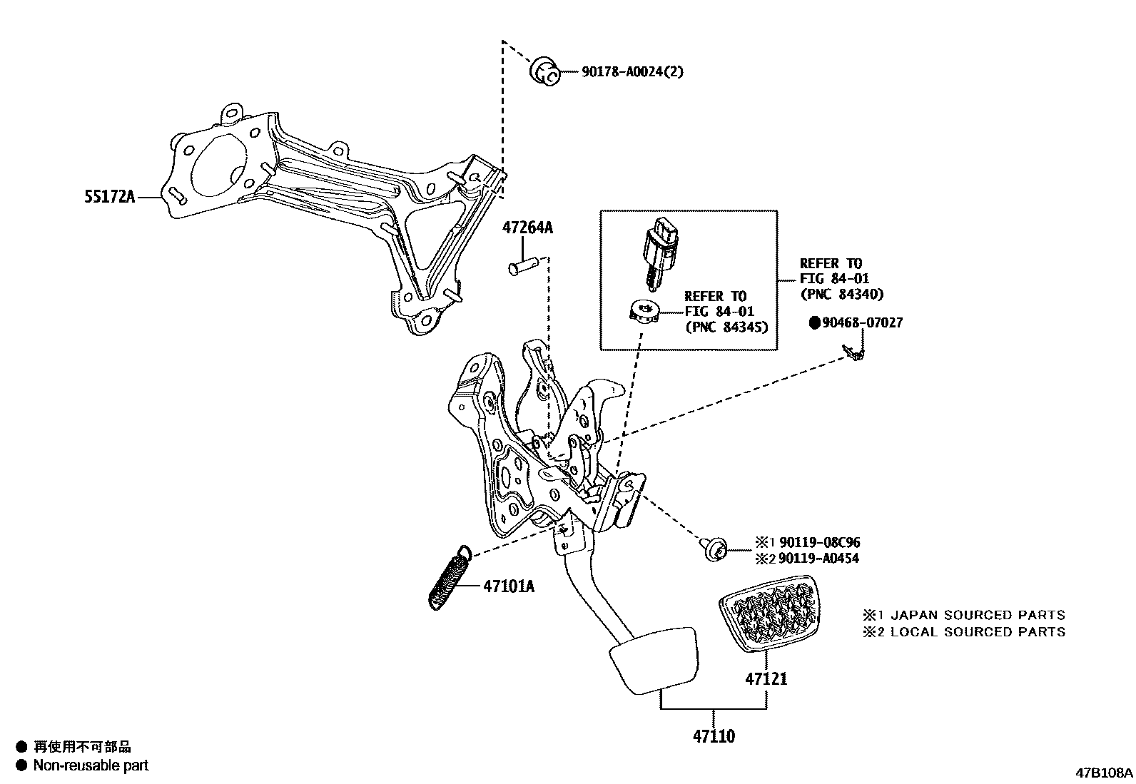 4701 — BRAKE PEDAL & BRACKET