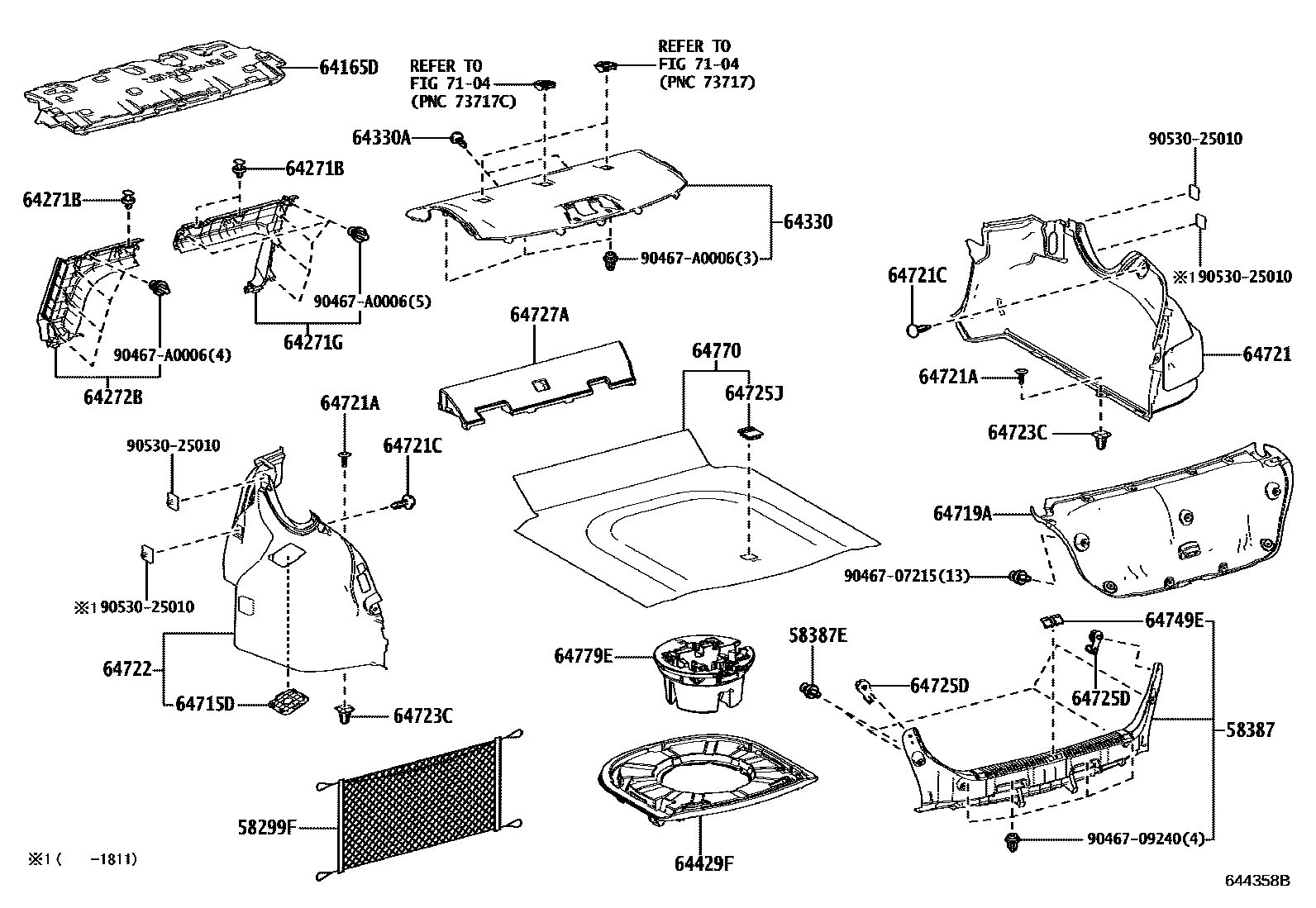 6403 — PACKAGE TRAY PANEL & LUGGAGE COMPARTMENT MAT