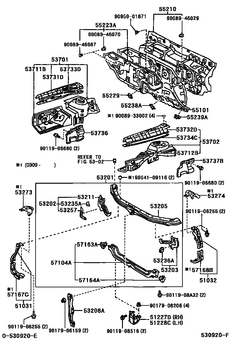 5304 — FRONT FENDER APRON & DASH PANEL
