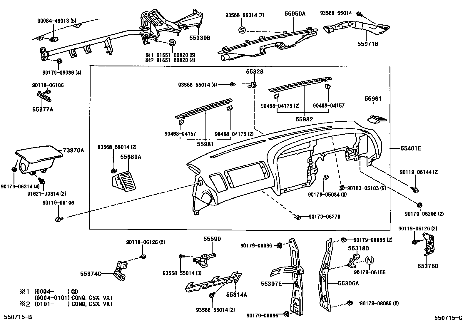 5501 — INSTRUMENT PANEL & GLOVE COMPARTMENT