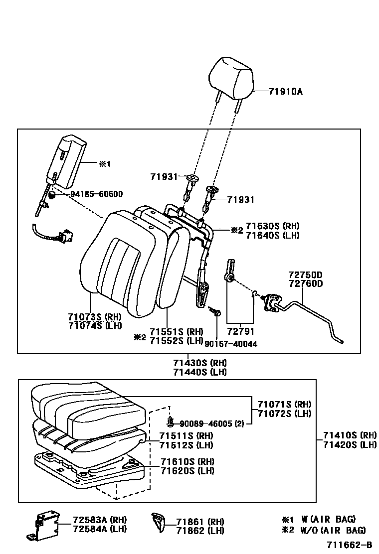 7101 — FRONT SEAT & SEAT TRACK