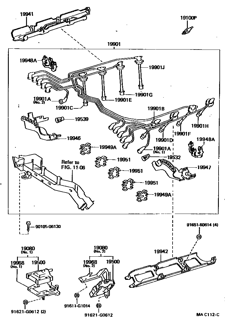 1901 — IGNITION COIL & SPARK PLUG / GLOW PLUG