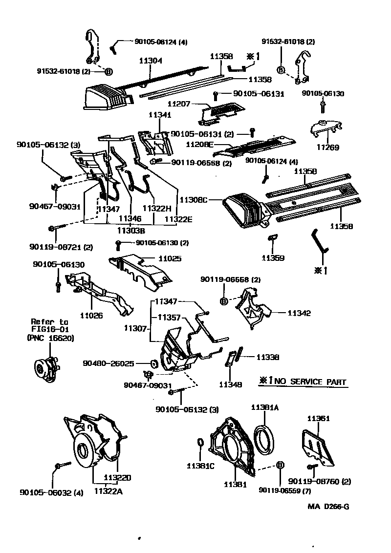 1106 — TIMING GEAR COVER & REAR END PLATE