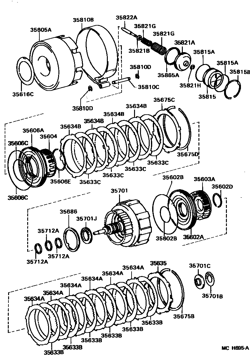 3507 — BRAKE BAND & MULTIPLE DISC CLUTCH (ATM)