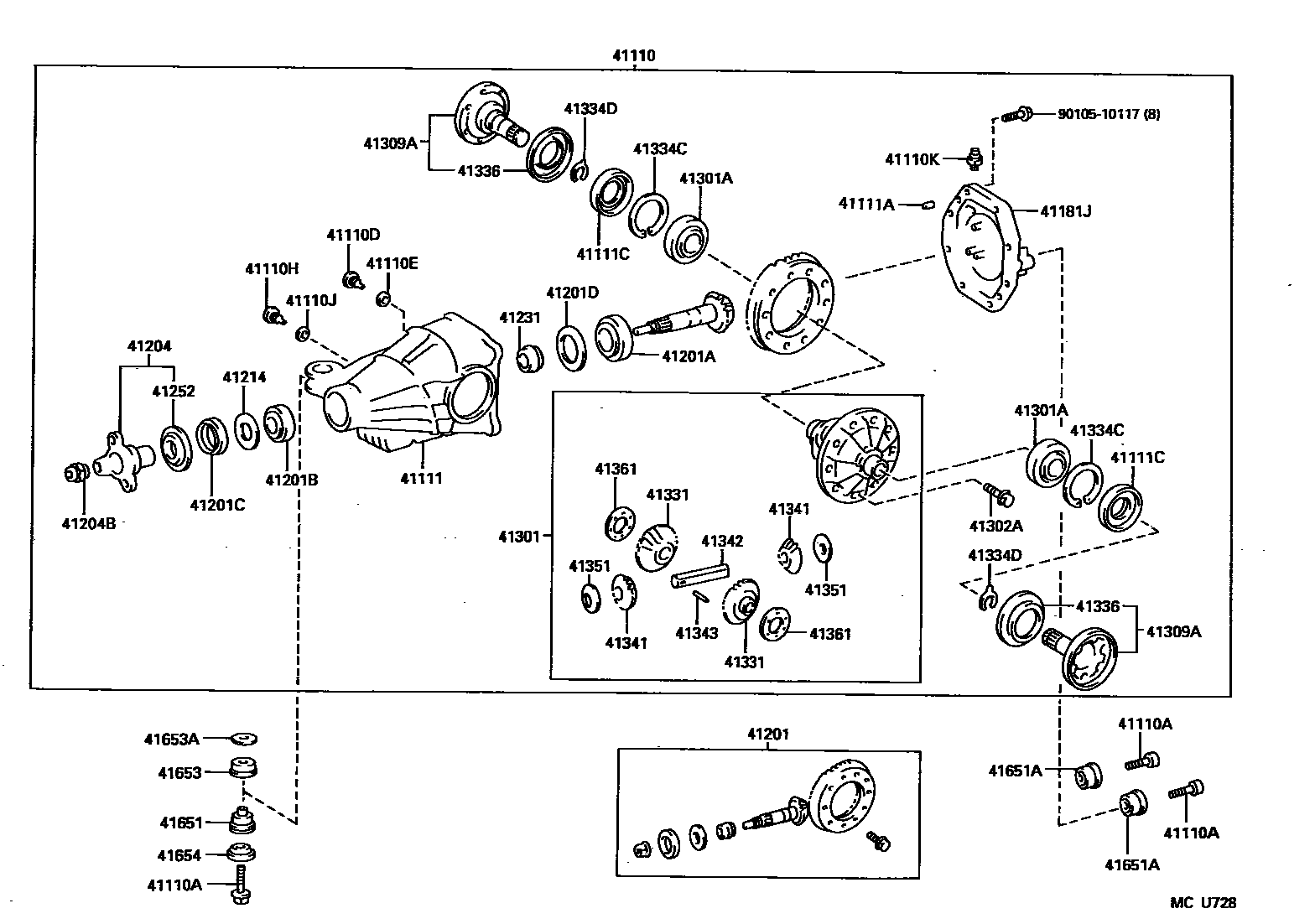 4101 — REAR AXLE HOUSING & DIFFERENTIAL