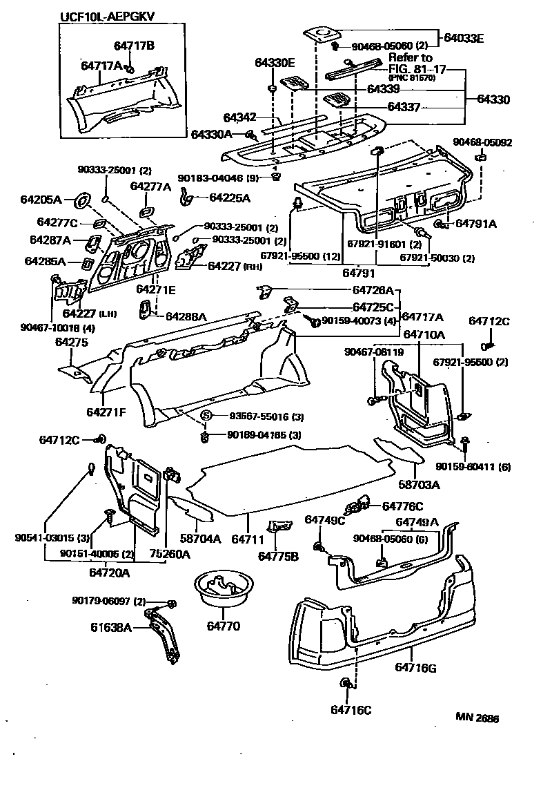 6403 — PACKAGE TRAY PANEL & LUGGAGE COMPARTMENT MAT