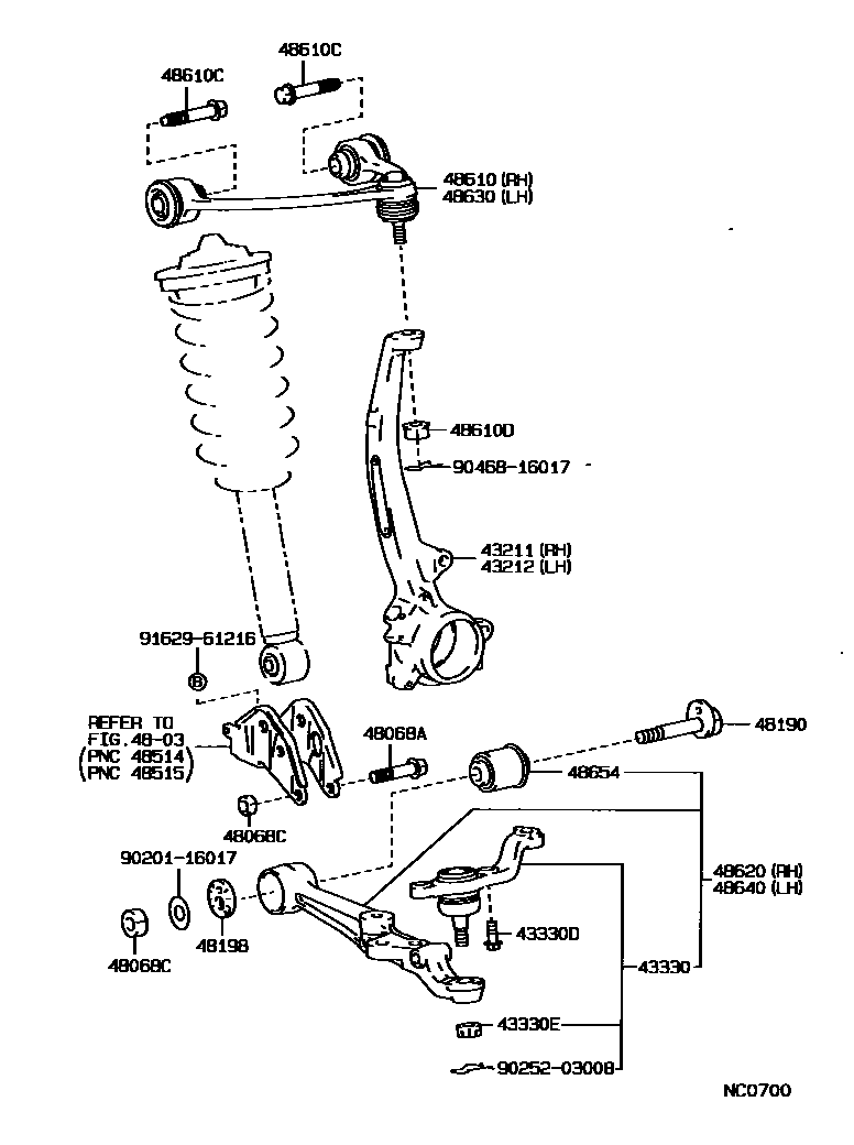 4802 — FRONT AXLE ARM & STEERING KNUCKLE