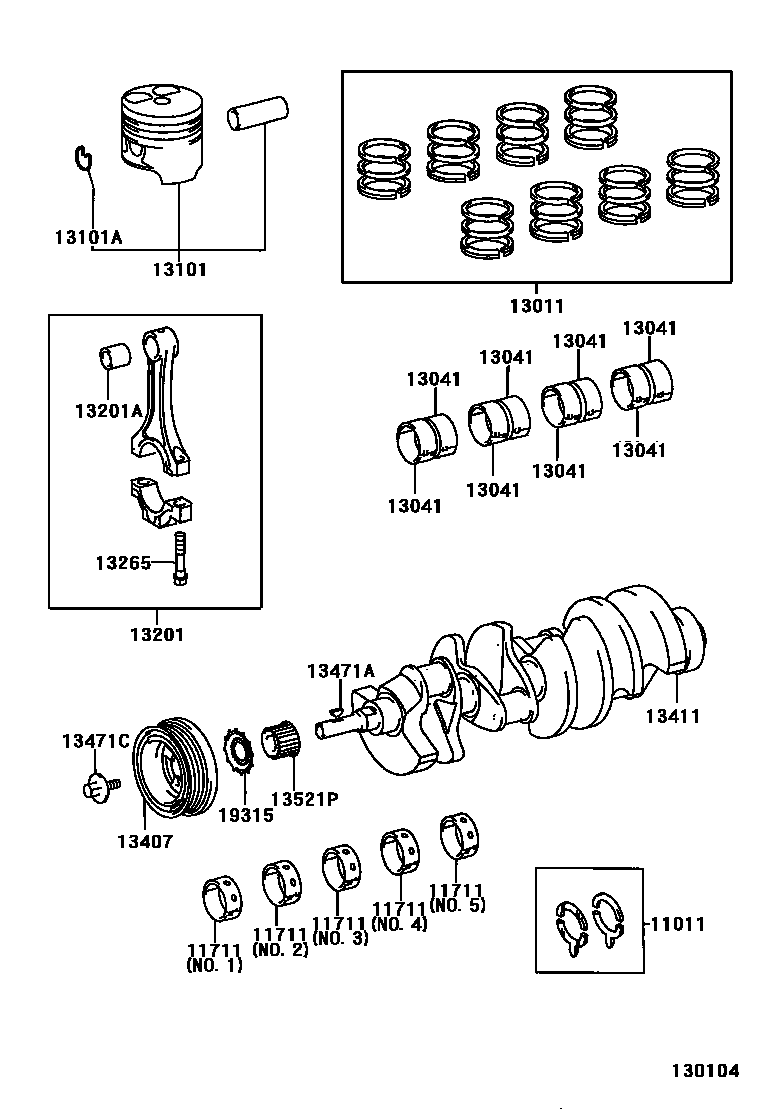 1301 — CRANKSHAFT & PISTON