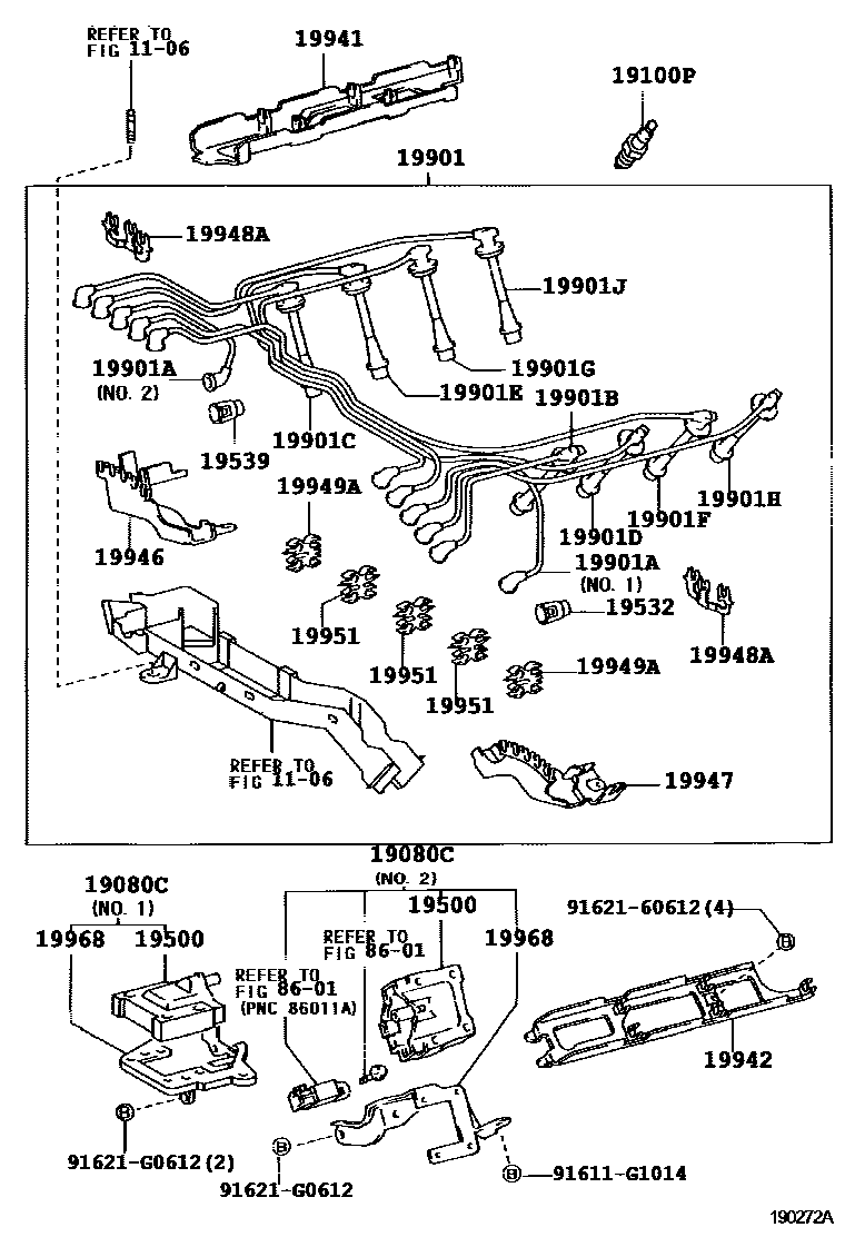 1901 — IGNITION COIL & SPARK PLUG / GLOW PLUG