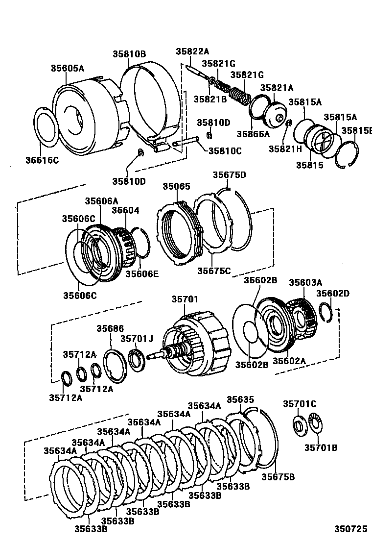 3507 — BRAKE BAND & MULTIPLE DISC CLUTCH (ATM)