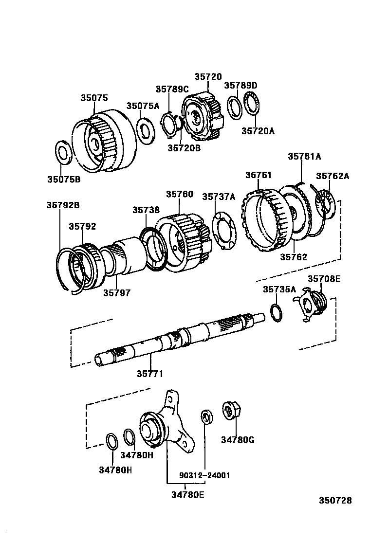 3510 — PLANETARY GEAR, REVERSE PISTON & COUNTER GEAR(ATM)