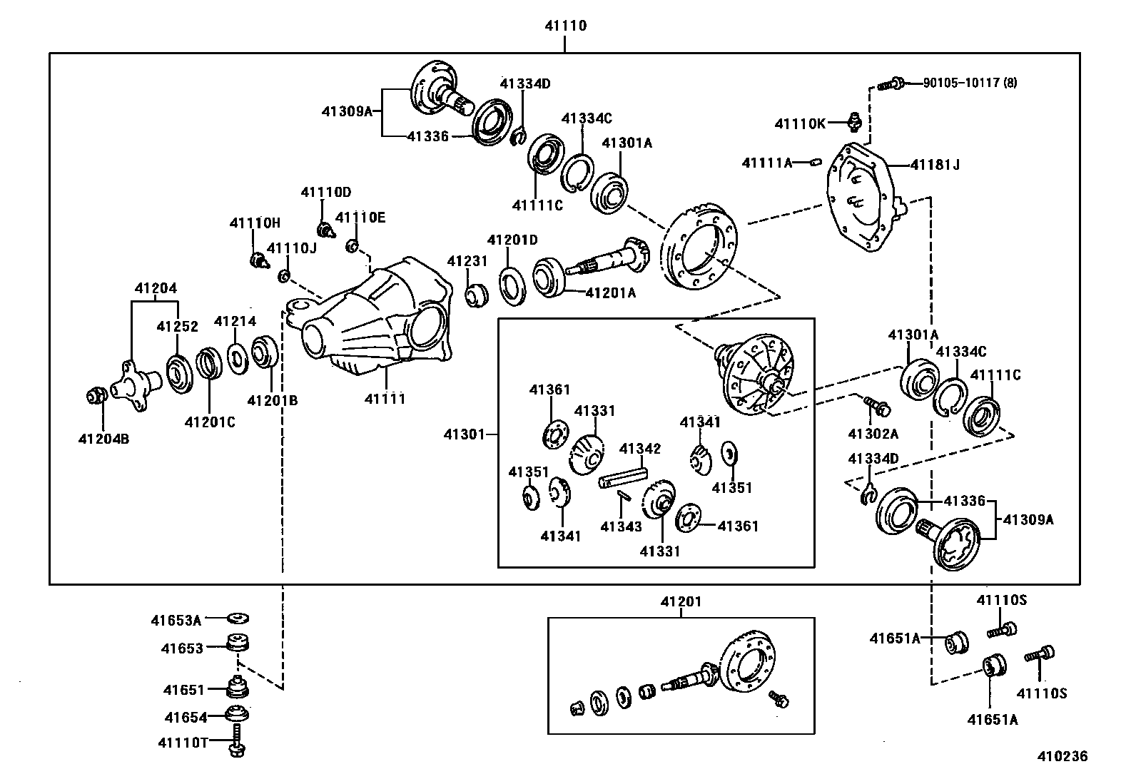 4101 — REAR AXLE HOUSING & DIFFERENTIAL