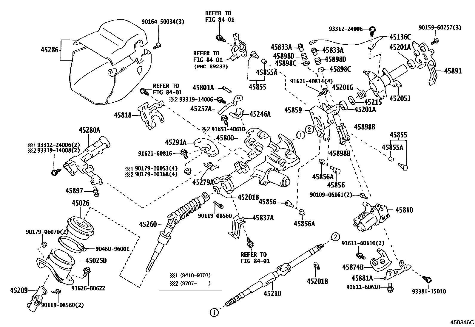 4501 — STEERING COLUMN & SHAFT