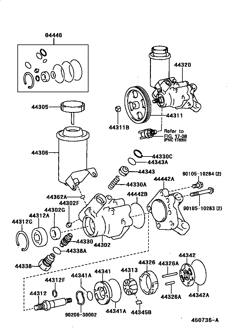 4502 — VANE PUMP & RESERVOIR (POWER STEERING)