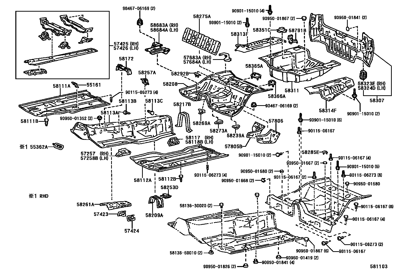 5801 — FLOOR PAN & LOWER BACK PANEL