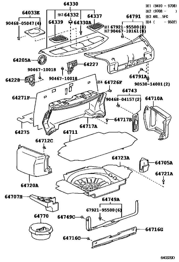 6403 — PACKAGE TRAY PANEL & LUGGAGE COMPARTMENT MAT