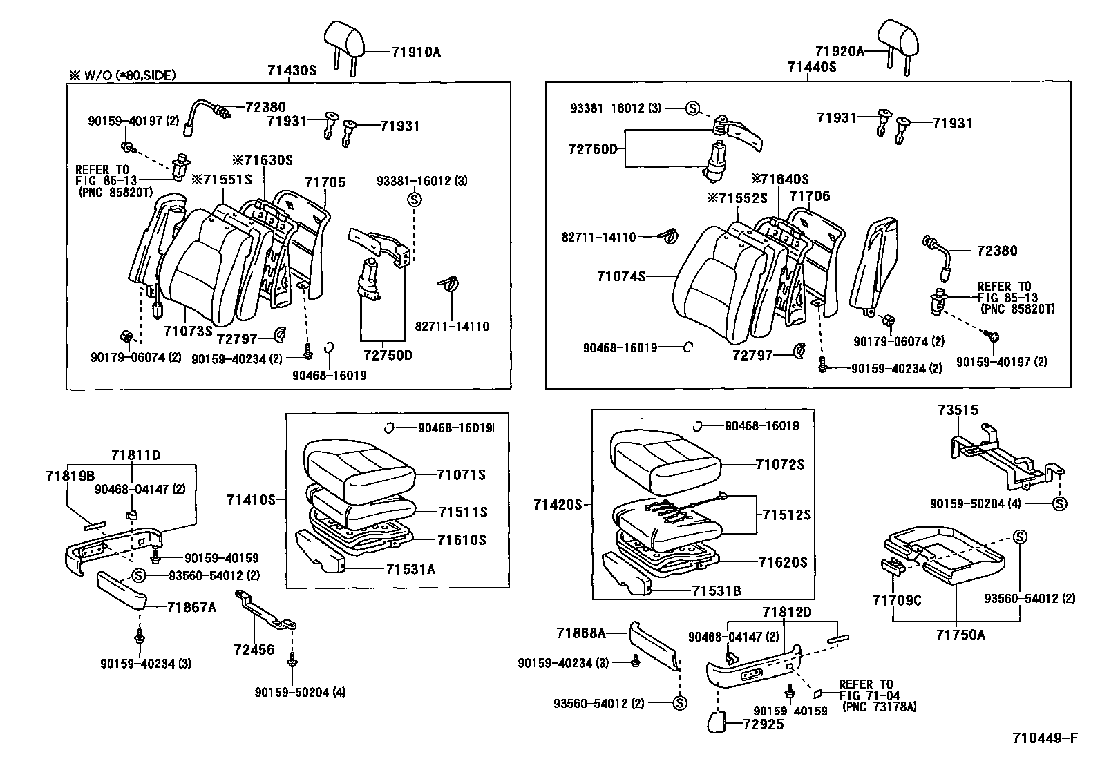 7101 — FRONT SEAT & SEAT TRACK