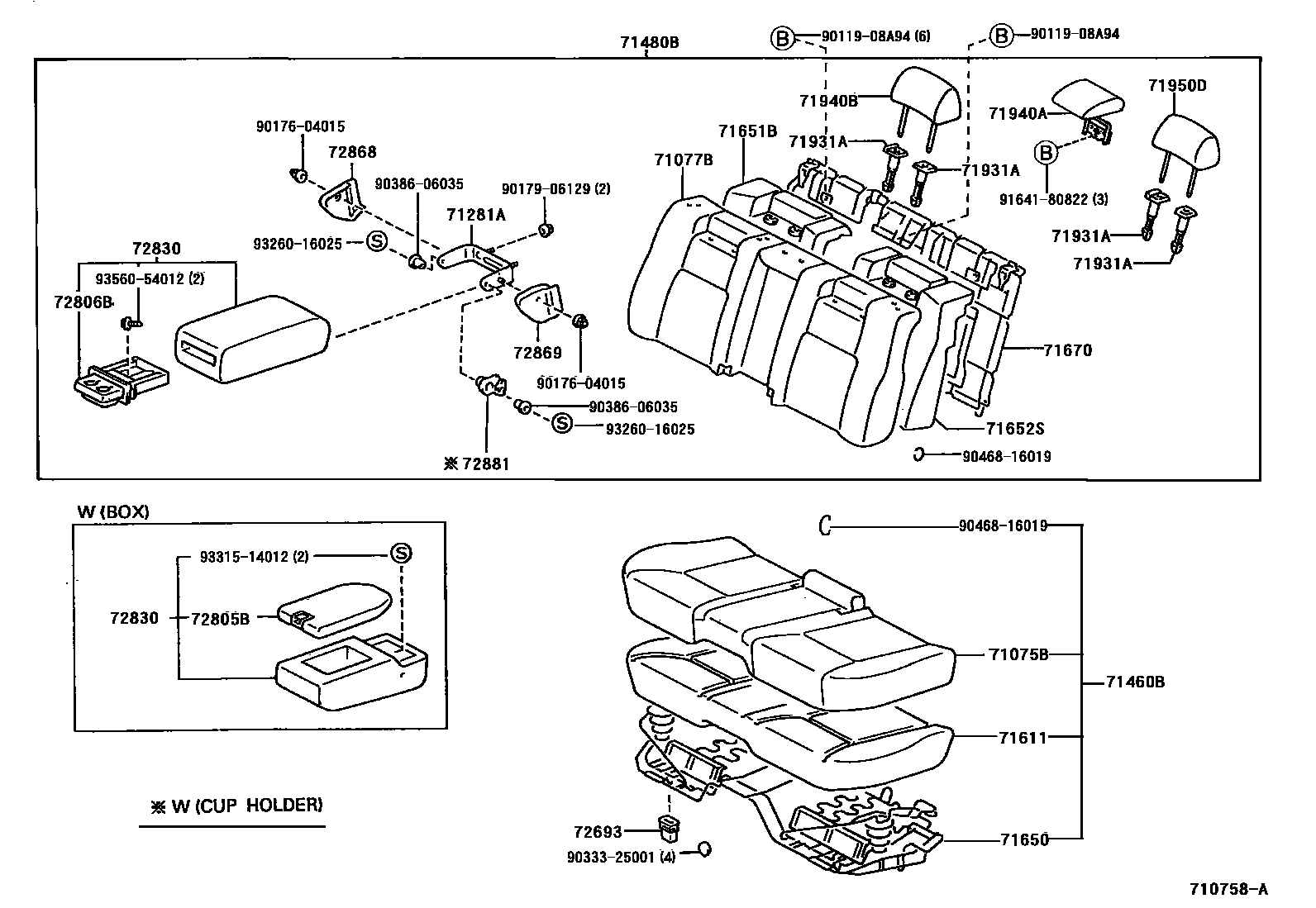 7102 — REAR SEAT & SEAT TRACK