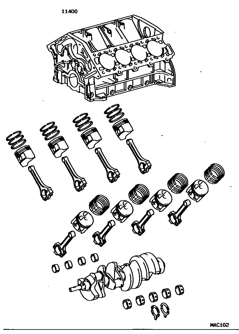 1102 — SHORT BLOCK ASSEMBLY