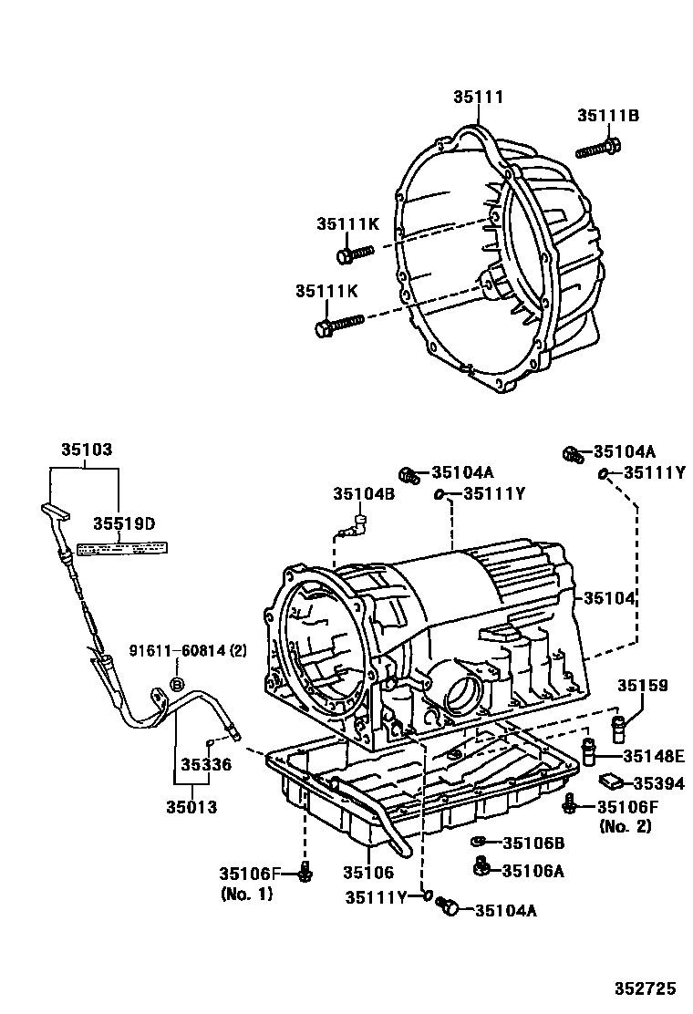 3503 — TRANSMISSION CASE & OIL PAN (ATM)