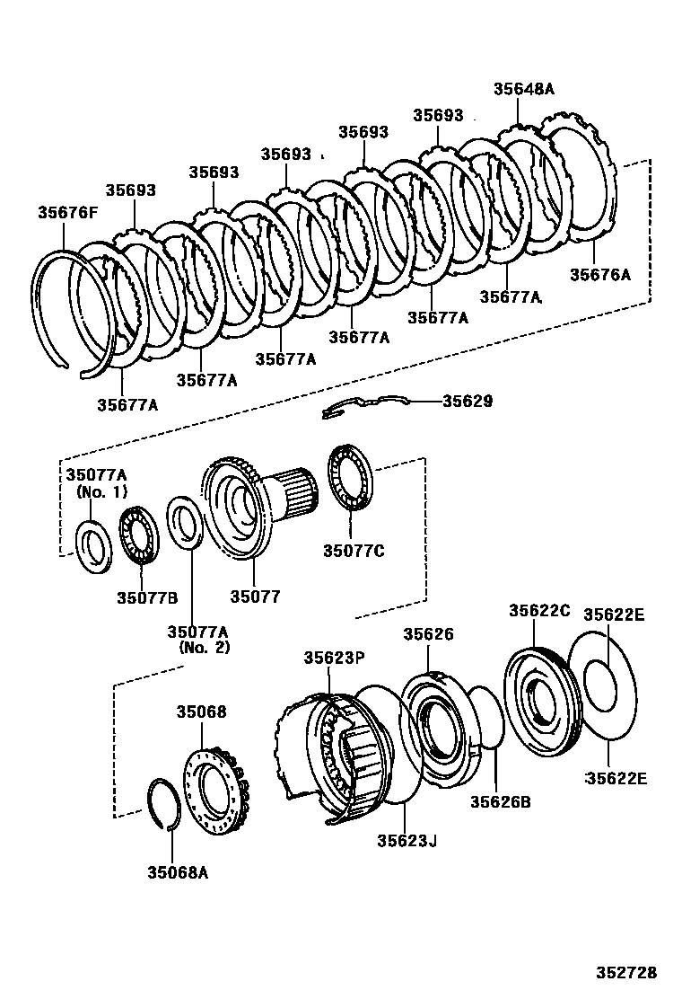 3509 — BRAKE NO.3, 1ST & REVERSE BRAKE (ATM)