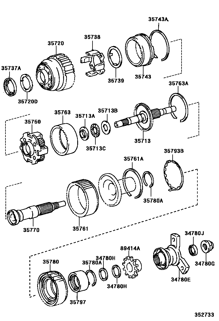 3510 — PLANETARY GEAR, REVERSE PISTON & COUNTER GEAR(ATM)