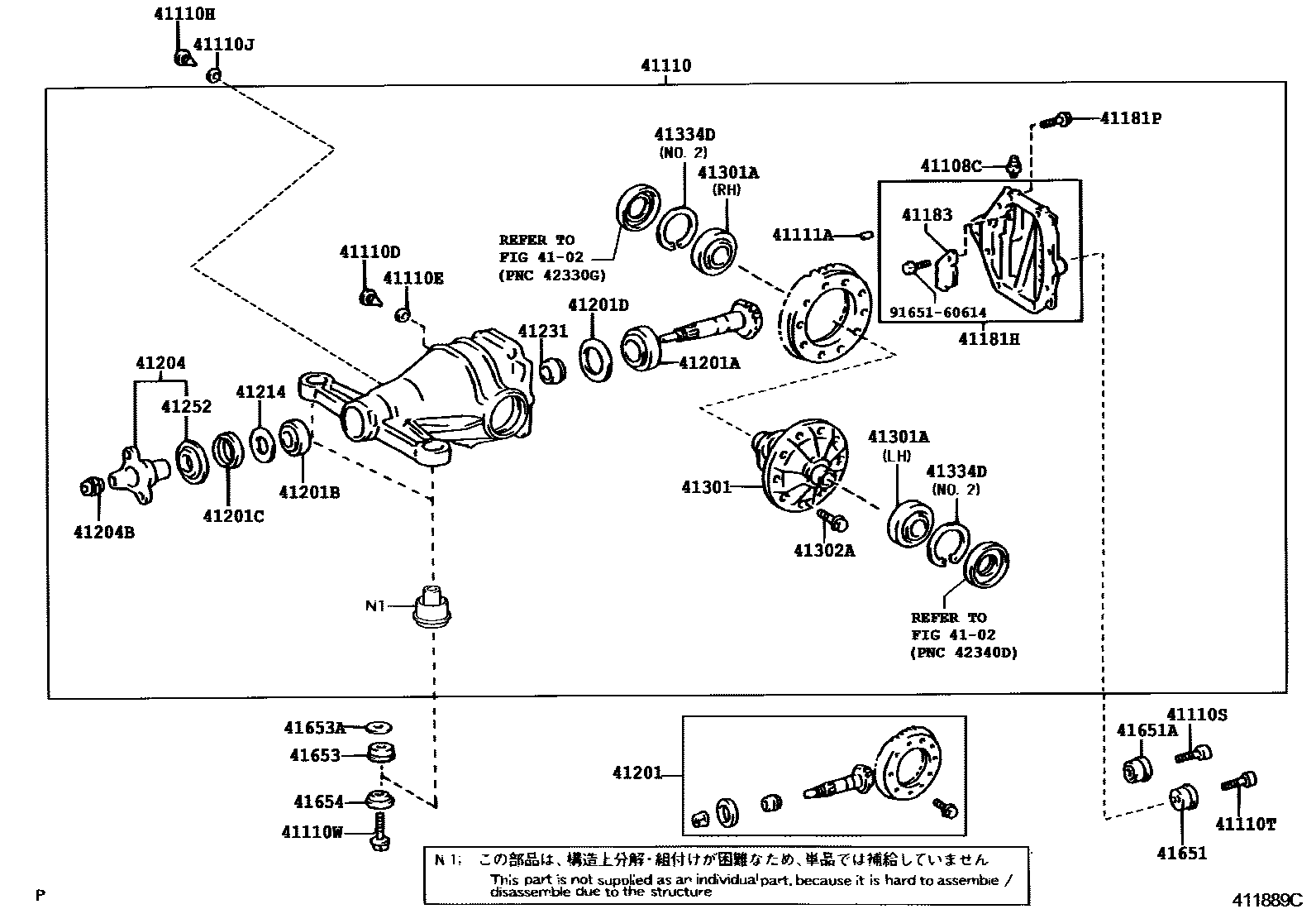 4101 — REAR AXLE HOUSING & DIFFERENTIAL