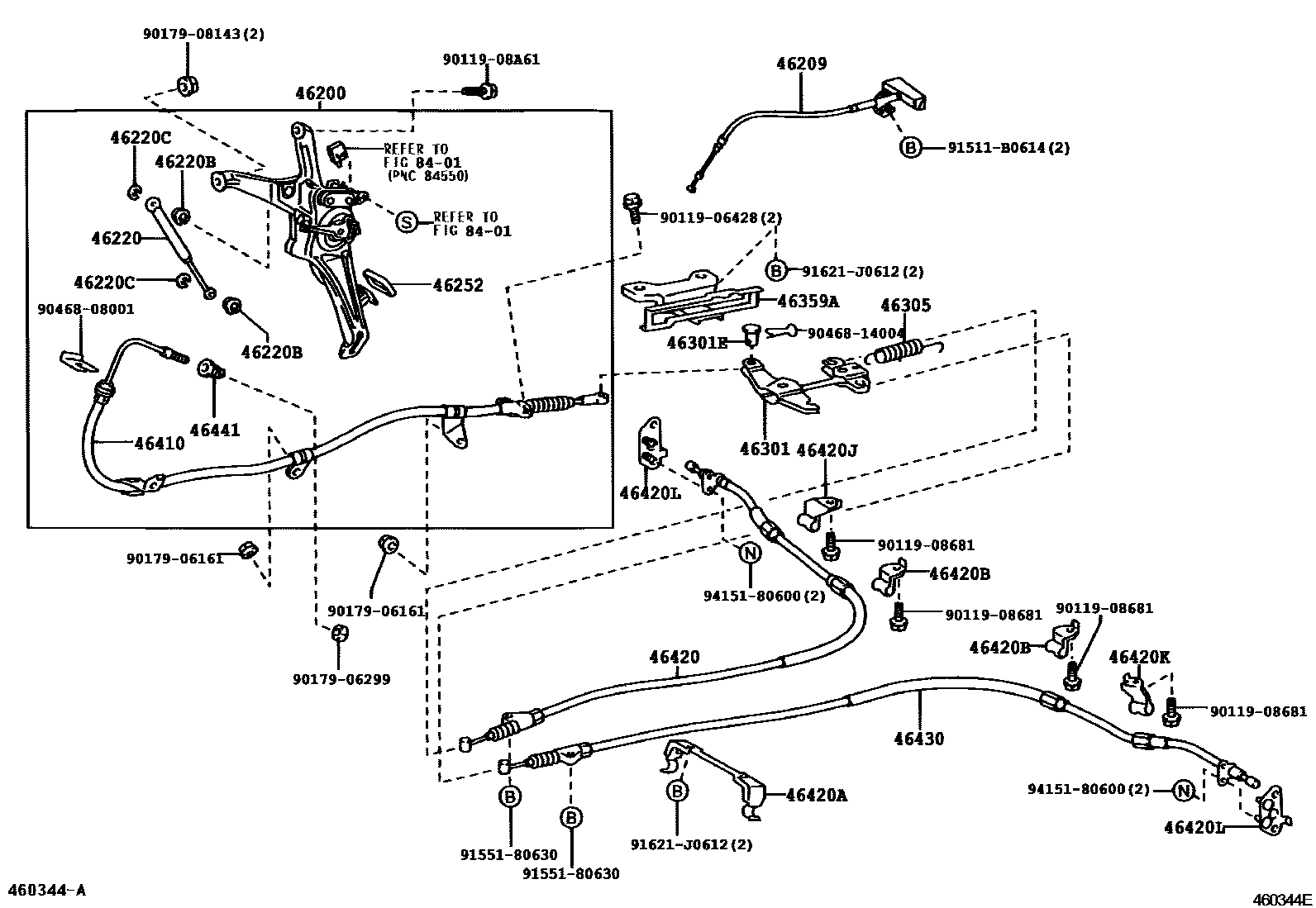 4601 — PARKING BRAKE & CABLE