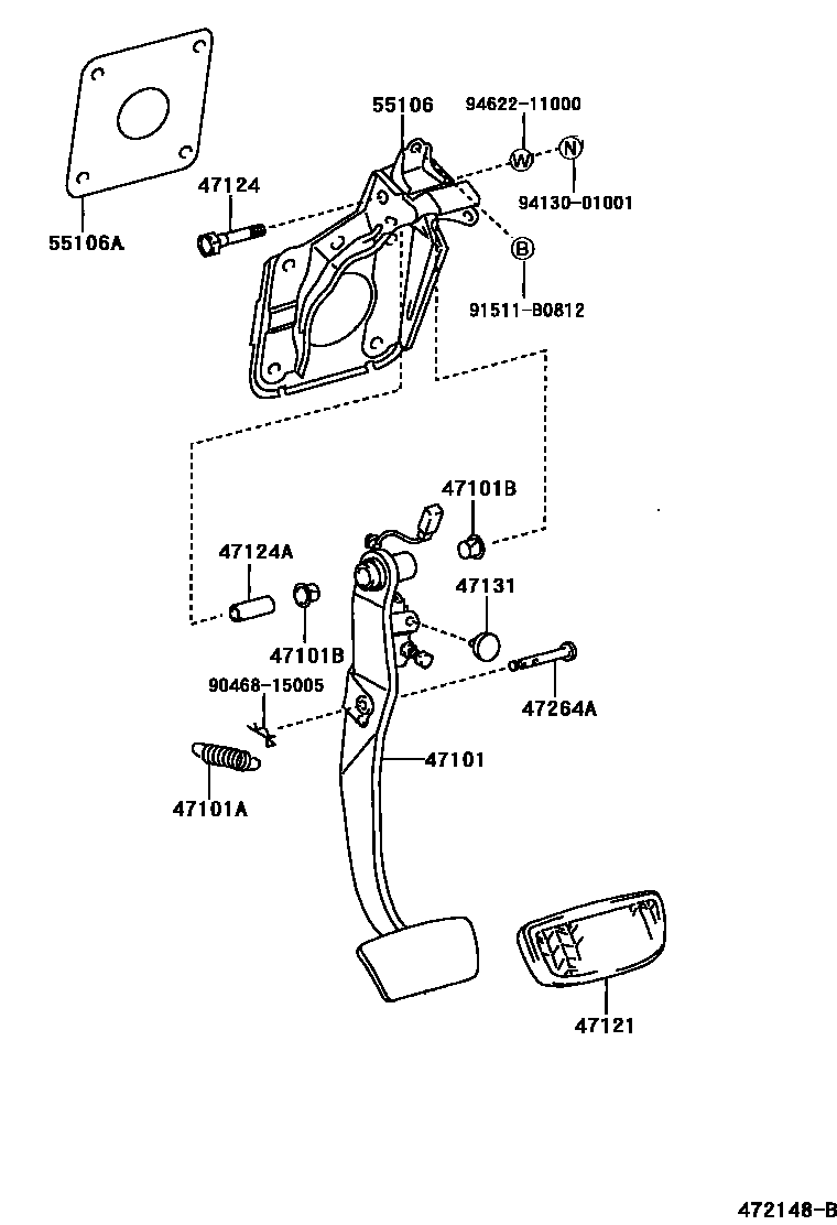 4701 — BRAKE PEDAL & BRACKET