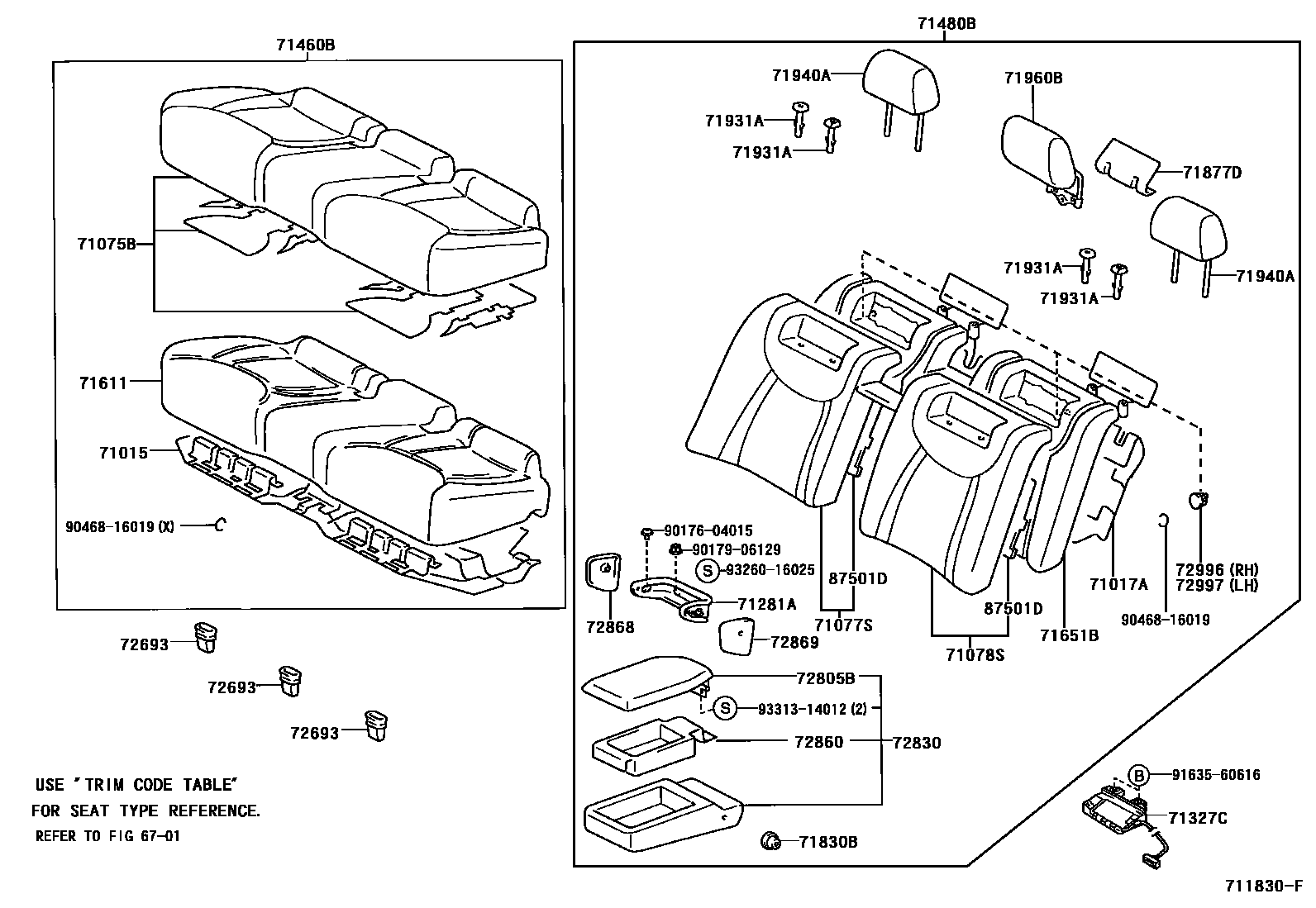 7102 — REAR SEAT & SEAT TRACK