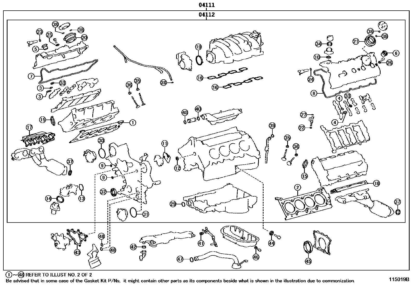 1103 — ENGINE OVERHAUL GASKET KIT