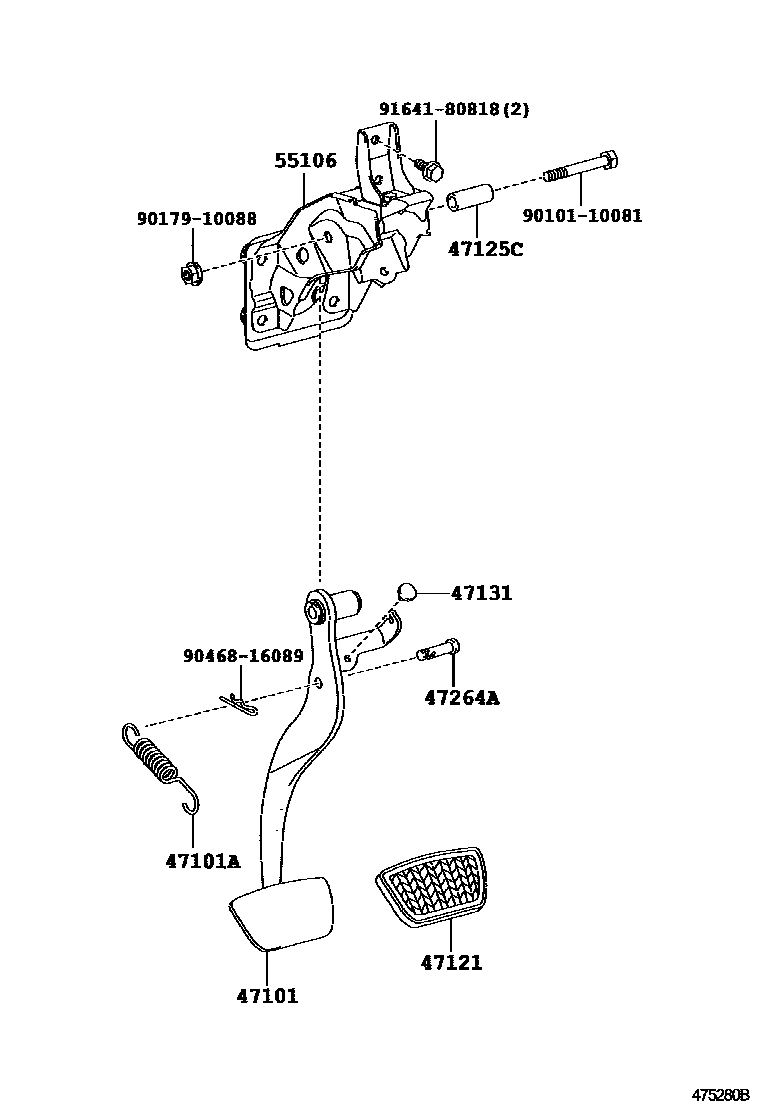 4701 — BRAKE PEDAL & BRACKET